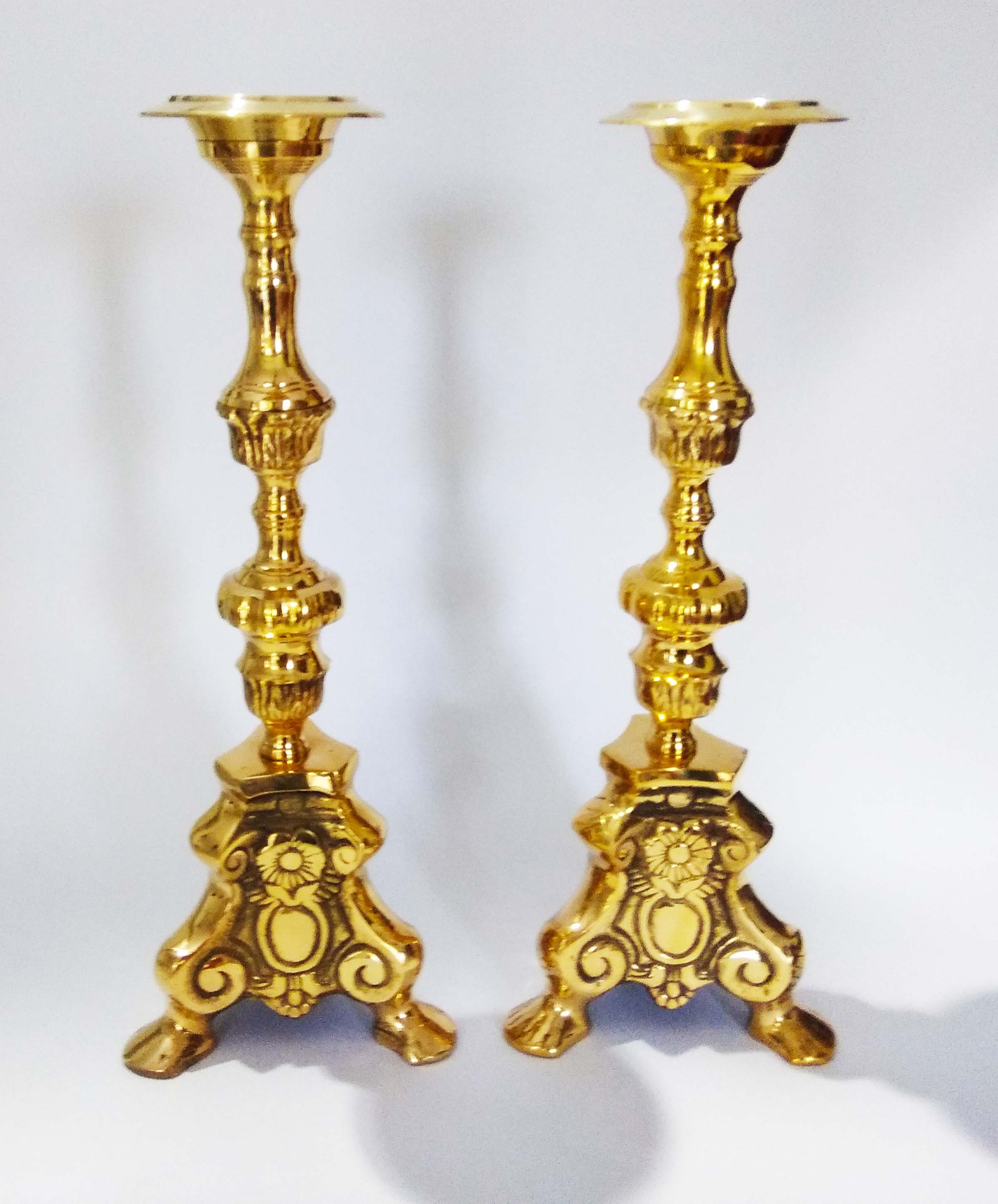 Candle Stand / Stick Set (Pair) Full brass - The Holy Cart